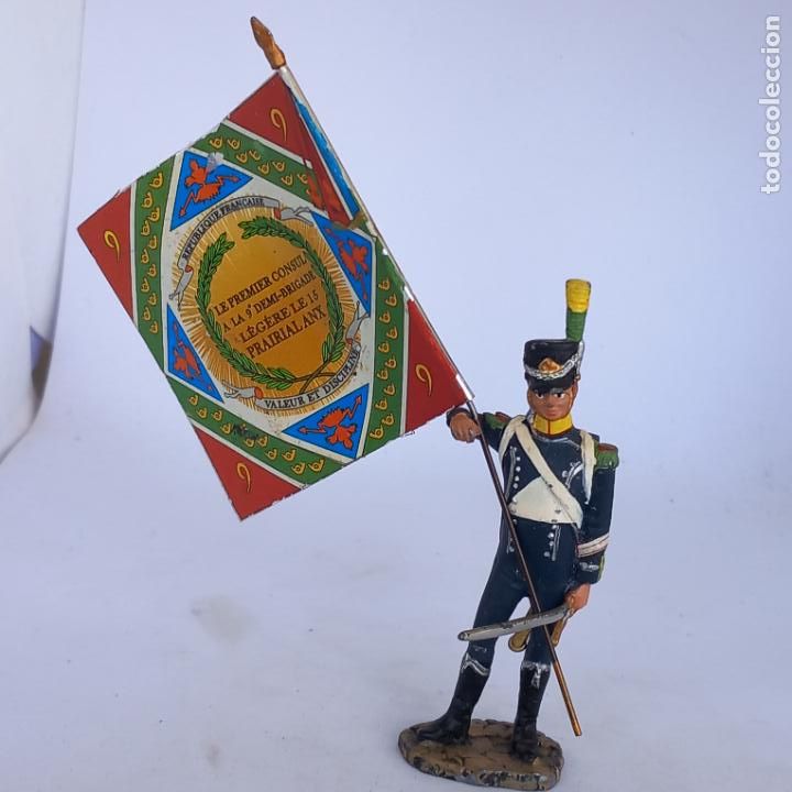 Altes Spielzeug: Flag Bearer Hachette Premier Empire N&deg;3 - 9&egrave;me War Inf. Lightweight 1802 soldadito de plomo