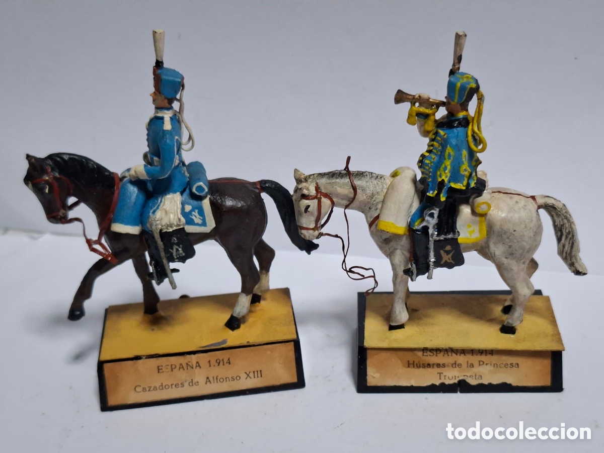 Juguetes Antiguos: Soldados espa&ntilde;oles a caballo ALYMER 54MM