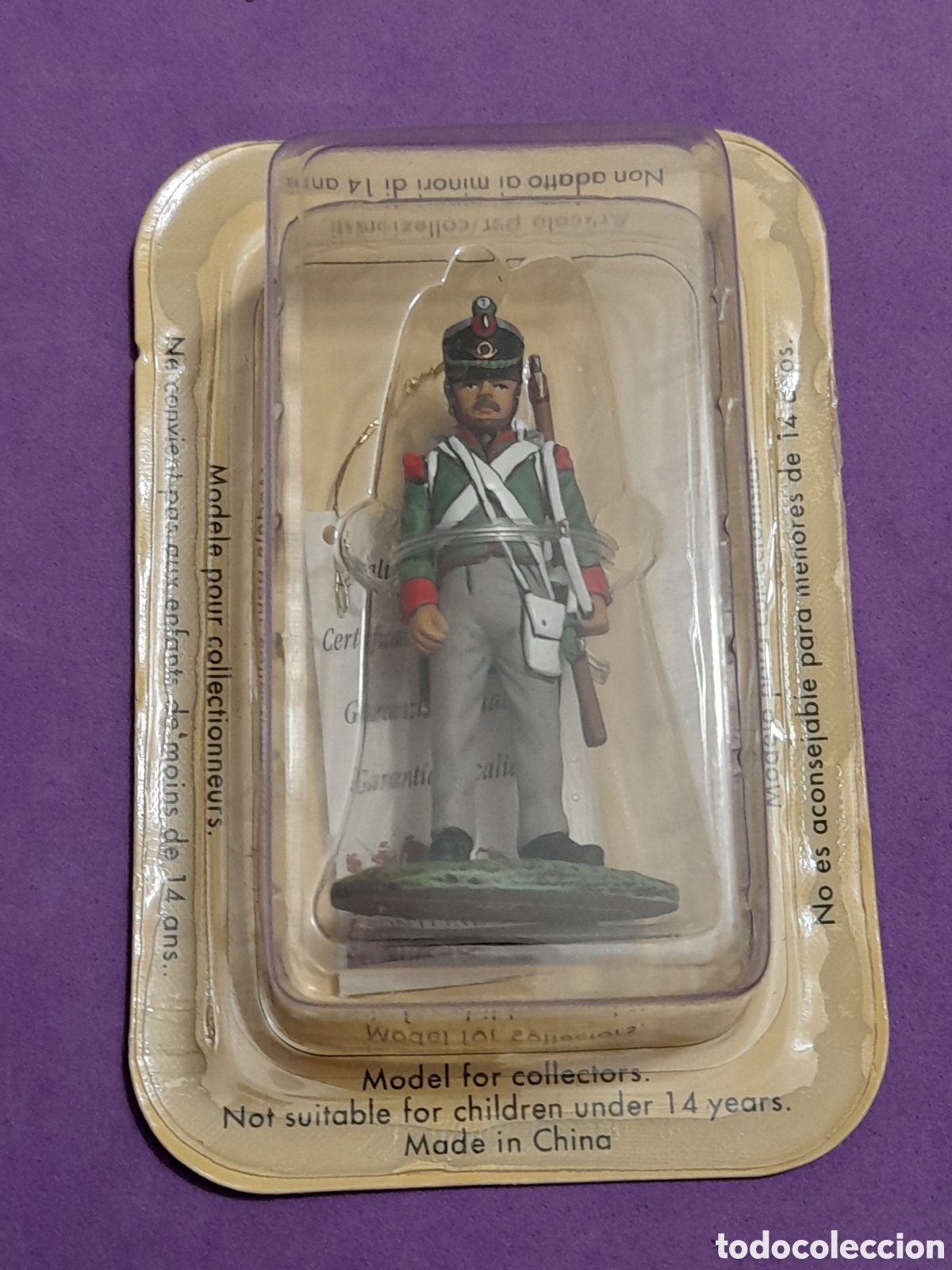 Juguetes Antiguos: Figura soldadito de plomo, cazador de infanter&iacute;a ligera, 1821