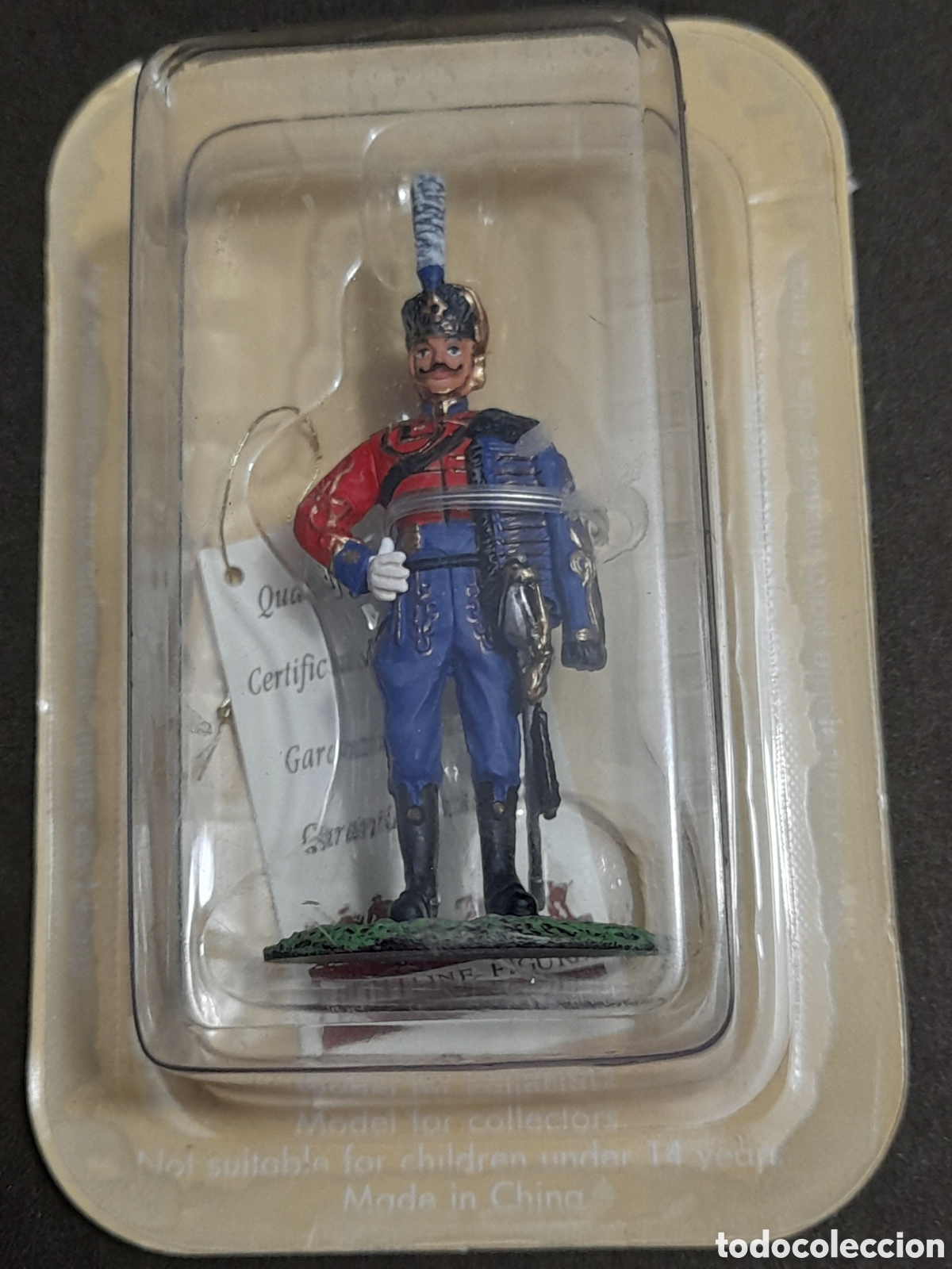 Juguetes Antiguos: Figura soldadito de plomo, husares de Pav&iacute;a, 1902