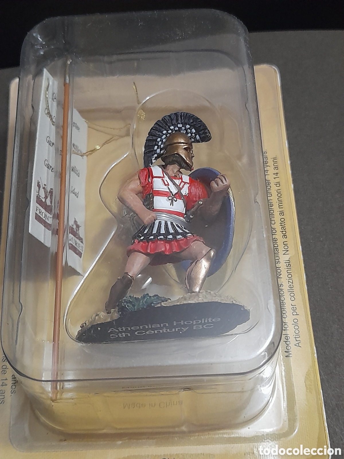 Juguetes Antiguos: Figura de plomo, Ateniense hoplita, 500 antes de Cristo