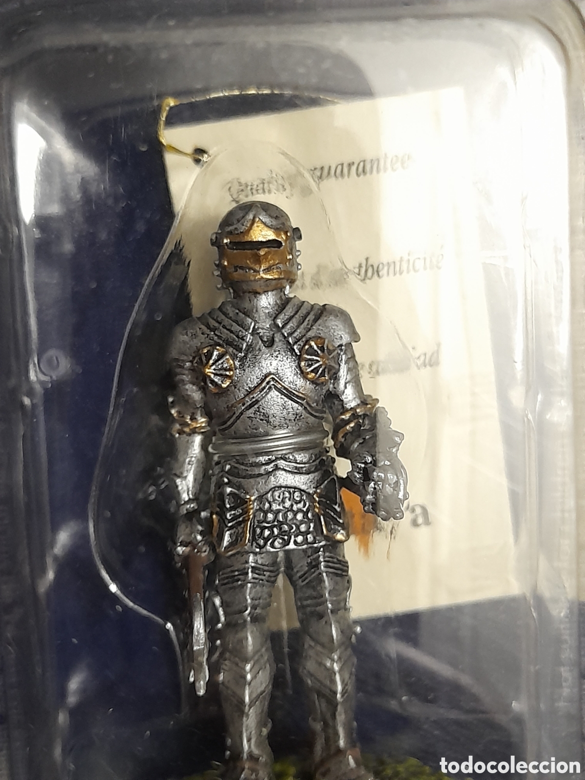 Juguetes Antiguos: Figura soldadito de plomo medieval, caballero alem&aacute;n, sXV