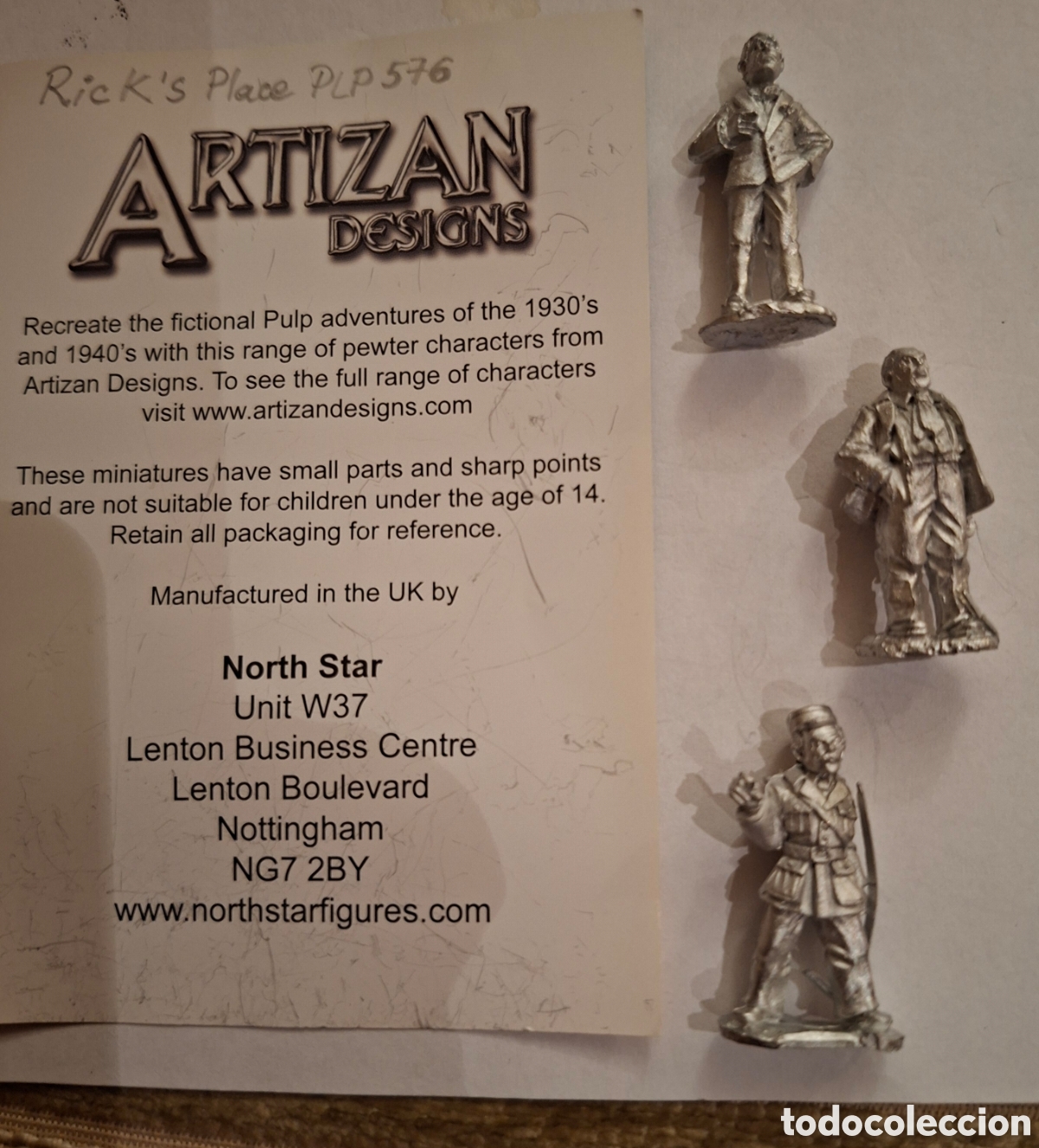 Jeux Anciens: FIGURAS para pintar de PERSONAJES de la pelicula CASABLANCA (3 figuras)