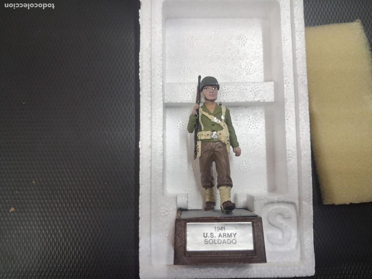 Juguetes Antiguos: SOLDAT SOLDADITO PLOMO U.S ARMY SOLDADO 1941 NUEVO EN CAJA CORCHO ORIGINAL
