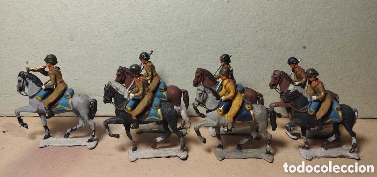 Juguetes Antiguos: Soldados de plomo Pech Hermanos grupo de caballeria
