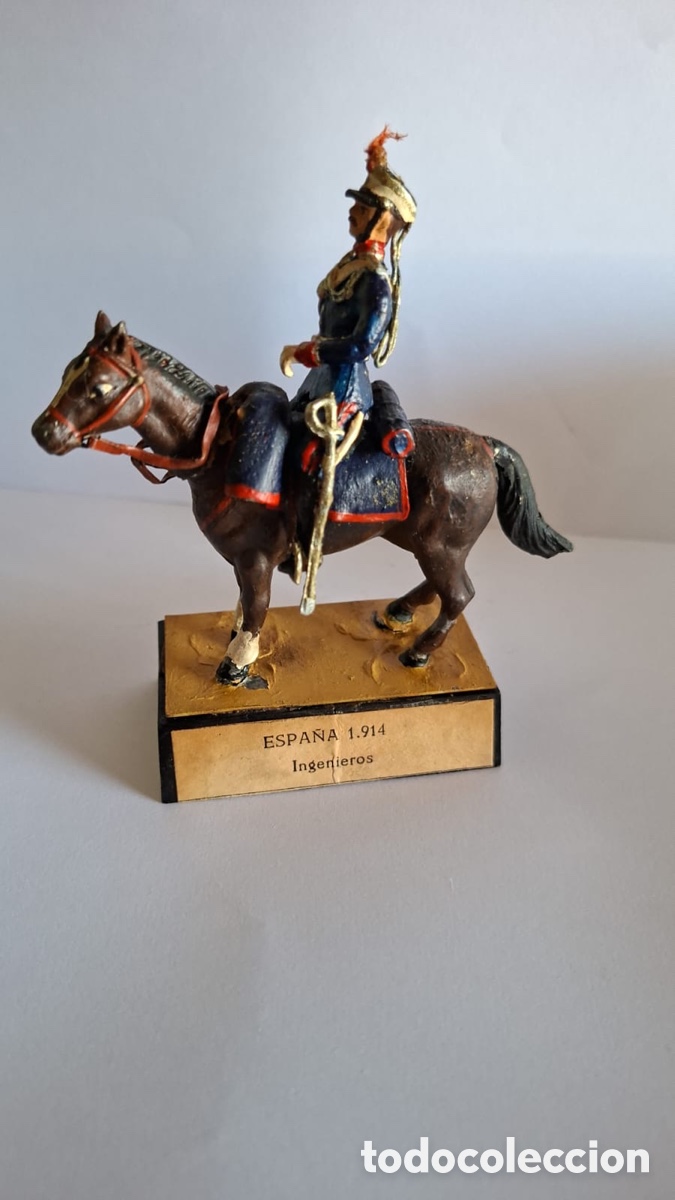 Juguetes Antiguos: Soldado Espa&ntilde;ol a caballo ALMIRALL 54MM