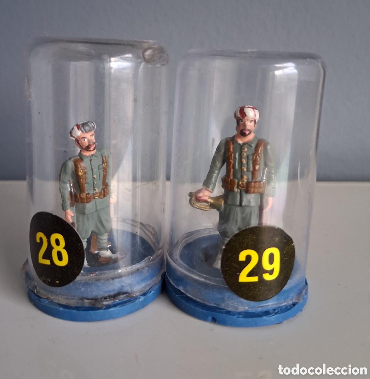 Juguetes Antiguos: ALyMER, serie tropas espa&ntilde;olas, a&ntilde;os 60/70, soldados regulares, n&uacute;meros 28 y 29