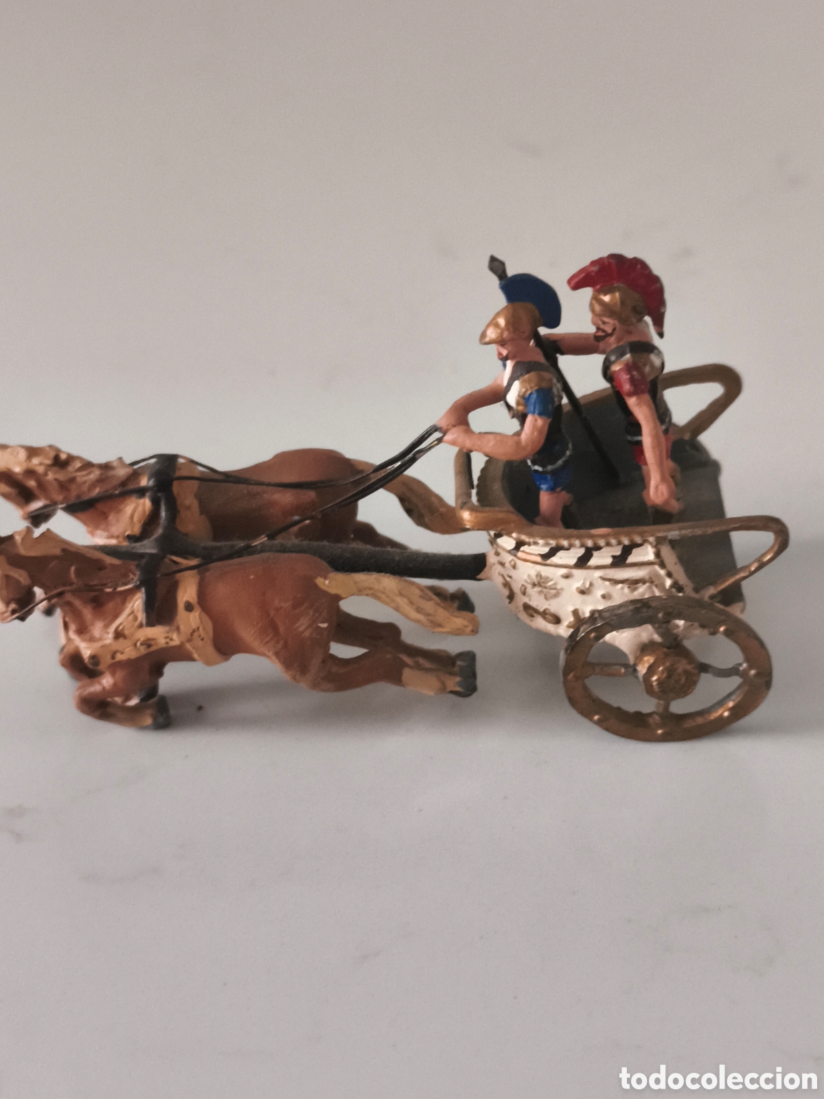 Juguetes Antiguos: Antigua cuadriga de plomo