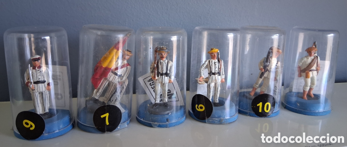 Juguetes Antiguos: ALyMER, serie tropas espa&ntilde;olas siglos XVIII al XX, soldados Cuba y Filipinas, figuras n&uacute;m. 6 al 11