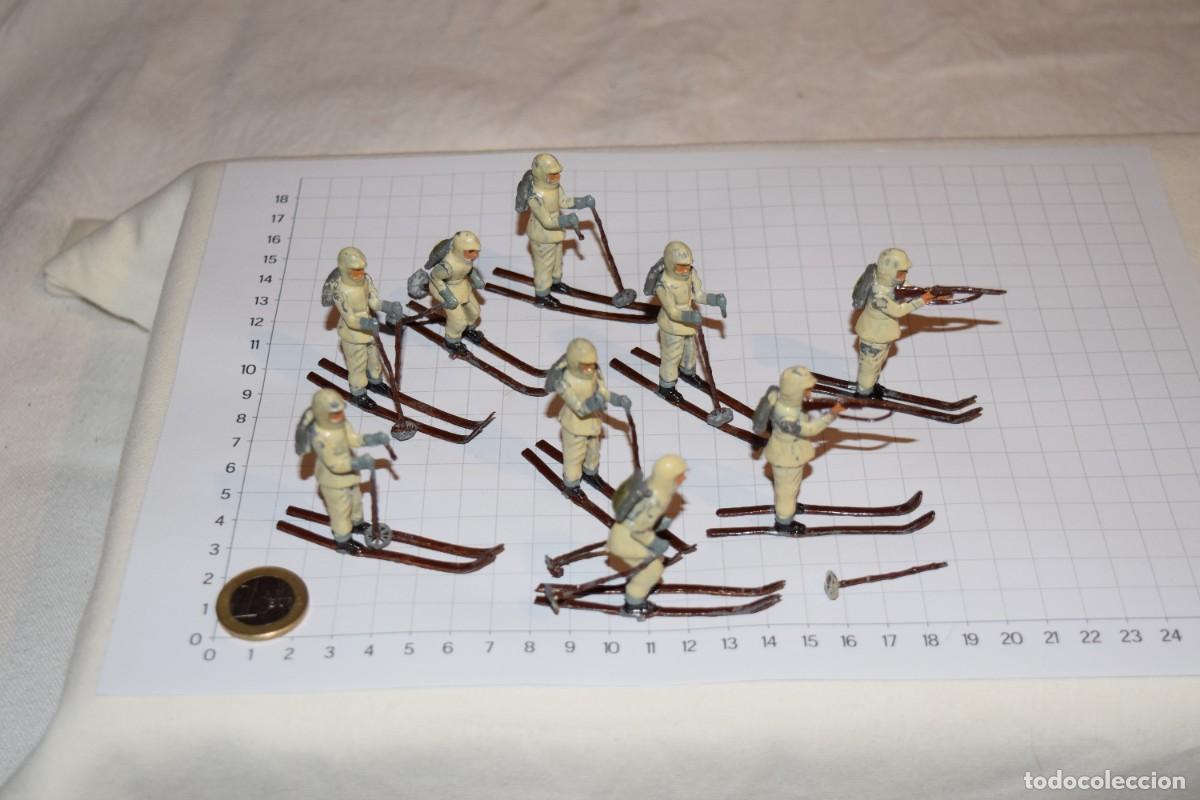 Juguetes Antiguos: Vintage, lote figuras SOLDADOS ESQUIADORES / Casanellas, Capell, Eulogio, Teo, otros.. &iexcl;Mira!