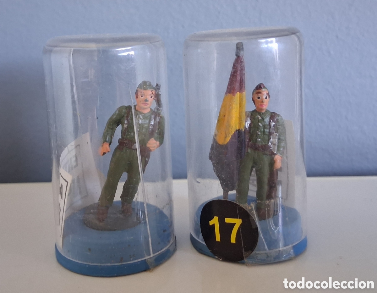 Juguetes Antiguos: ALyMER, serie tropas espa&ntilde;olas siglos XVIII al XX, soldados republicanos, figuras n&uacute;m. 16 y 17
