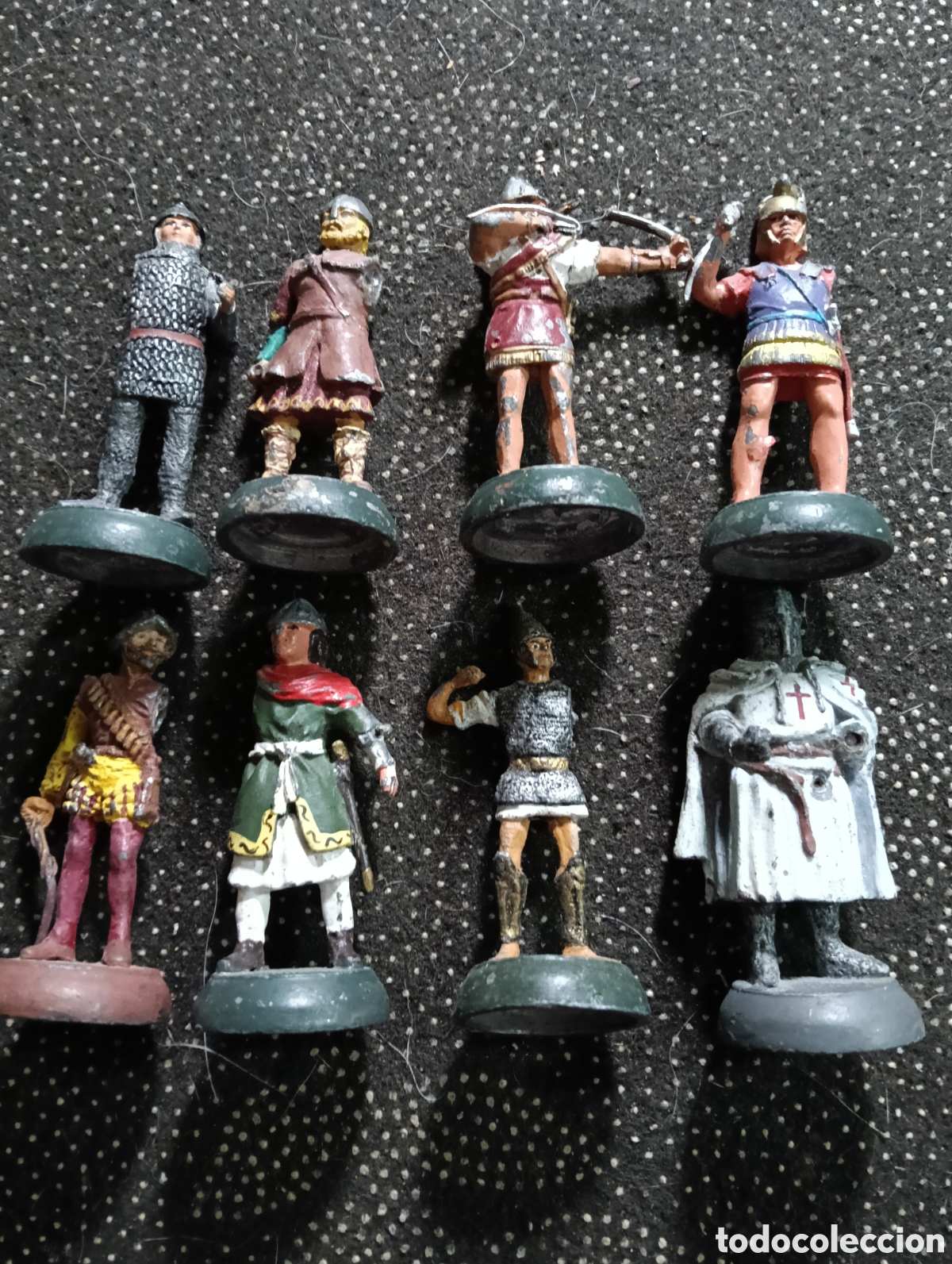 Juguetes Antiguos: Lote de 8 soldaditos de plomo incompletos(Les faltan los brazos)