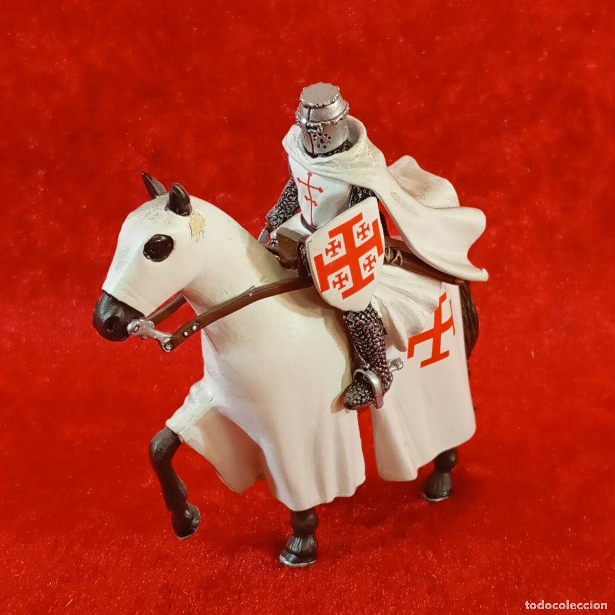 Juguetes Antiguos: FIGURA EN MINIATURA DE PLOMO -ALTAYA CABALLEROS EDAD MEDIA - ORDEN SANTO SEPULCRO - 100 X 90 MM / 46