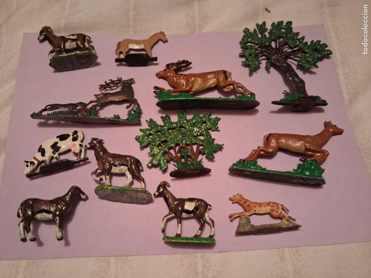Juguetes Antiguos: Lote animales antiguos plomo