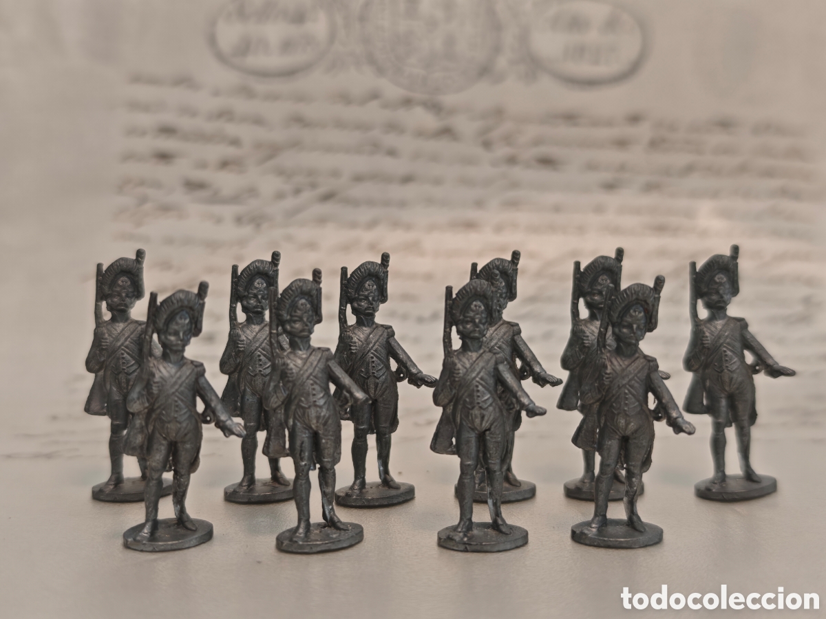 Juguetes Antiguos: Lote de 10 Soldados de Plomo - Granaderos de la Guardia Imperial de Napole&oacute;n