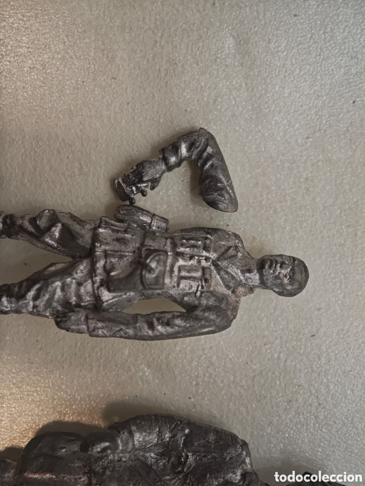 Juguetes Antiguos: Lote 3 Antiguos Soldados de Plomo - Guerra Civil / WWII - Para Restaurar o Piezas