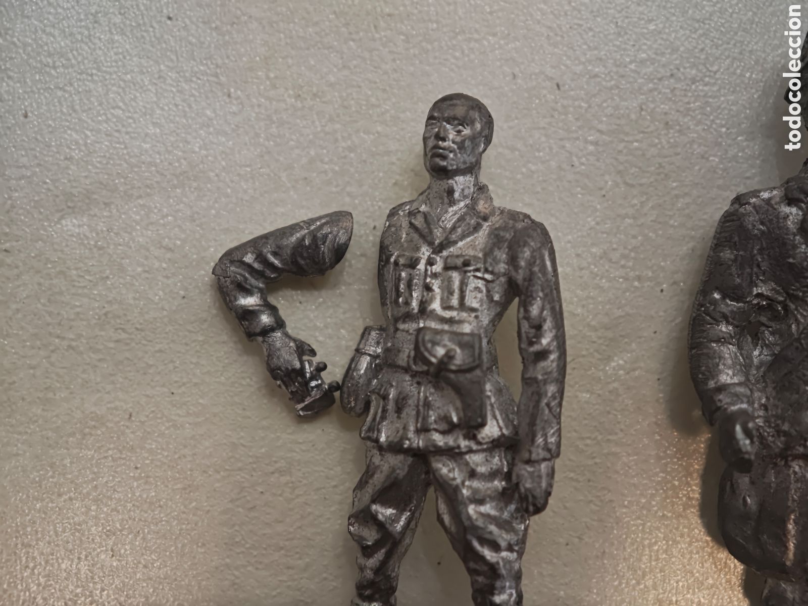 Juguetes Antiguos: Lote 3 Antiguos Soldados de Plomo - Guerra Civil / WWII - Para Restaurar o Piezas