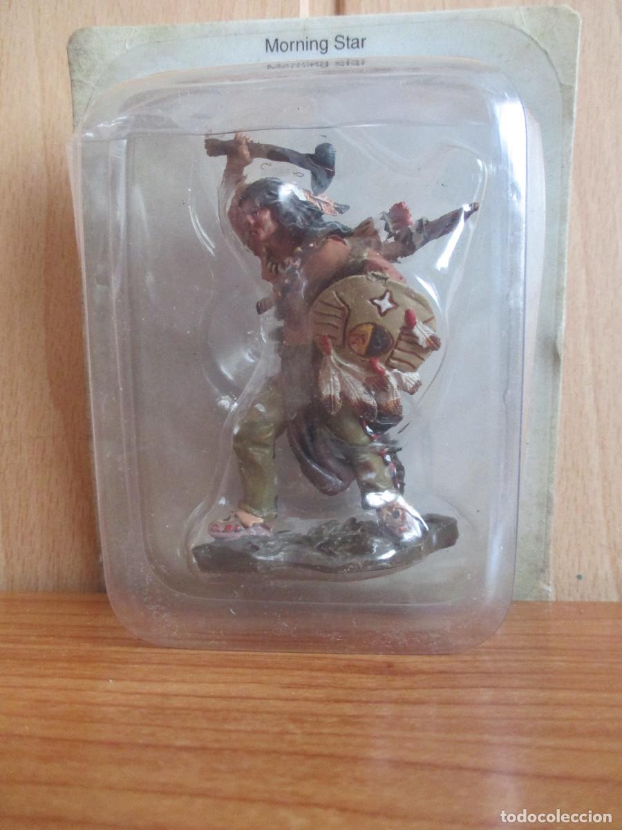 Juguetes Antiguos: INDIOS NATIVOS AMERICANOS: FIGURA DE PLOMO INDIO ESTRELLA DE LA MA&Ntilde;ANA , 1/32