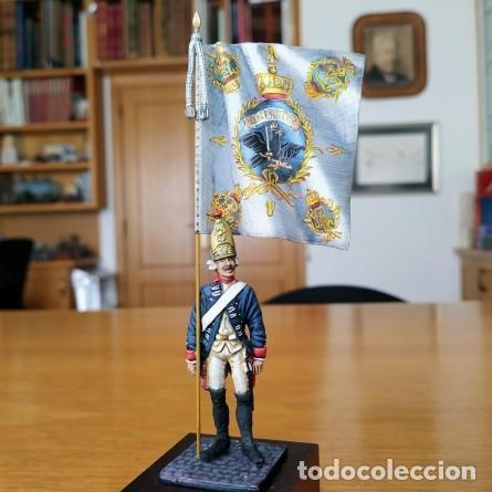 Juguetes Antiguos: SOLDADO DE PLOMO - 54 MM - EMI - ABANDERADO PRUSIANO, 6&ordm; REGIMIENTO DE GRANADEROS 1757. - 54MM