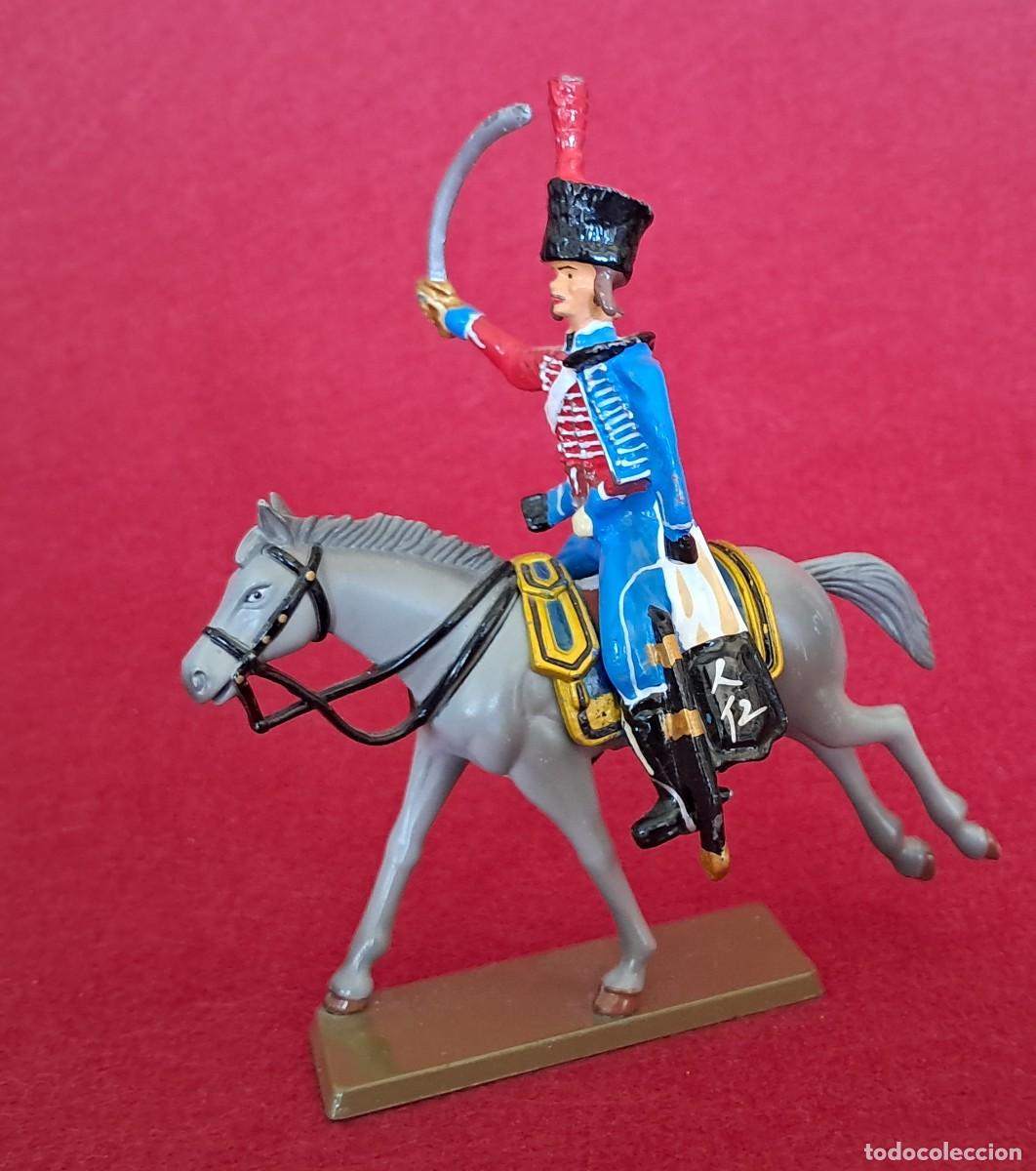 Juguetes Antiguos: STARLUX SOLDADO PLOMO 54 mm HUSAR A CABALLO FRANCIA TOY SOLDIER