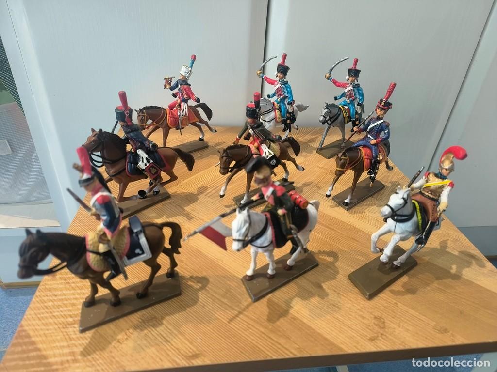 Juguetes Antiguos: LOTE SOLDADOS SOLDADITOS PLOMO STARLUX CON CABALLO