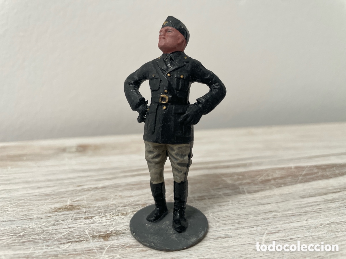 Juguetes Antiguos: Figura plomo Mussolini. Alymer. Pintura perfecta.