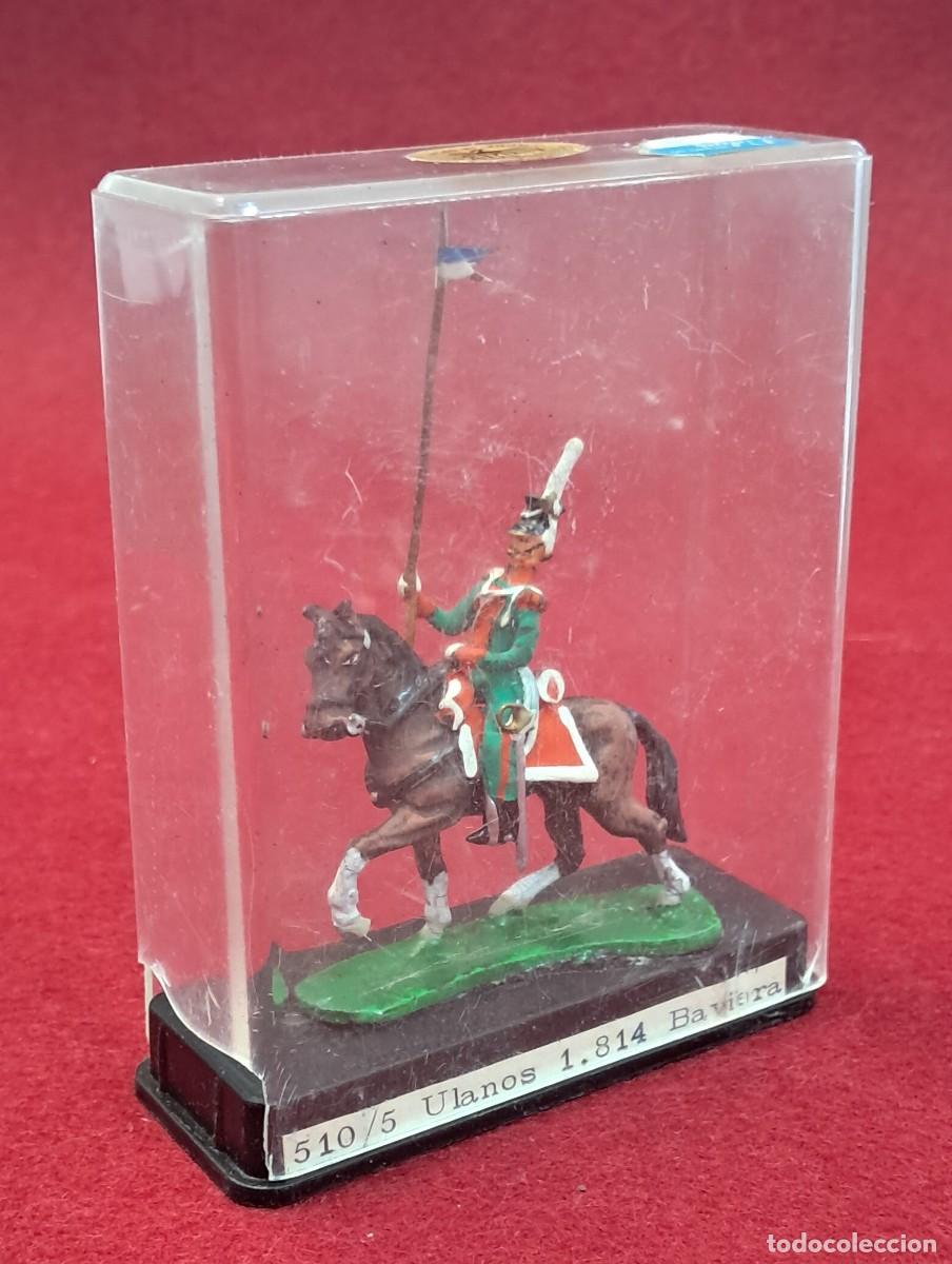 Juguetes Antiguos: SOLDADO PLOMO 510 5 ULANO 1814 BAVIERA MINIPLONS ALYMER escala 33 mm. A&Ntilde;OS 70