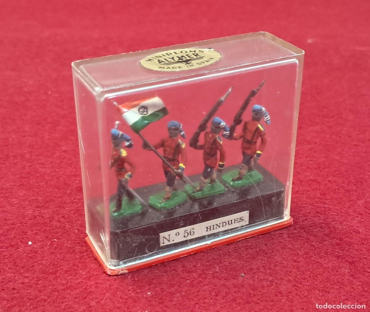 Juguetes Antiguos: SOLDADOS PLOMO N&ordm; 56 HINDUES MINIPLONS ALYMER escala HO. A&Ntilde;OS 60