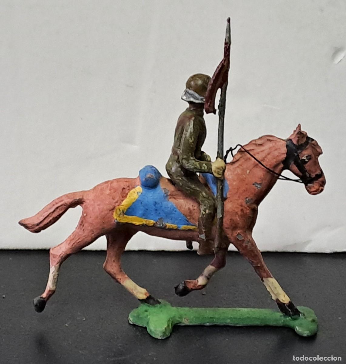 Juguetes Antiguos: SOLDADO DE PLOMO MONTADO A CABALLO A&Ntilde;OS 30 DE CASANELLAS, PINTADO A MANO. SOLDADOPLOM-20