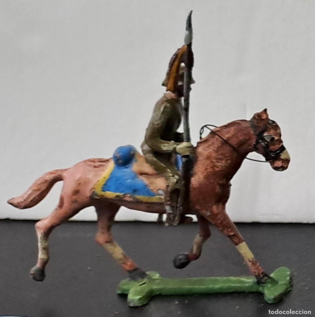 Juguetes Antiguos: SOLDADO DE PLOMO MONTADO A CABALLO A&Ntilde;OS 30 DE CASANELLAS, PINTADO A MANO. SOLDADOPLOM-21