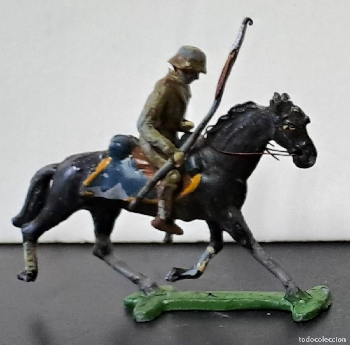 Juguetes Antiguos: SOLDADO DE PLOMO MONTADO A CABALLO A&Ntilde;OS 30 DE CASANELLAS, PINTADO A MANO. SOLDADOPLOM-30