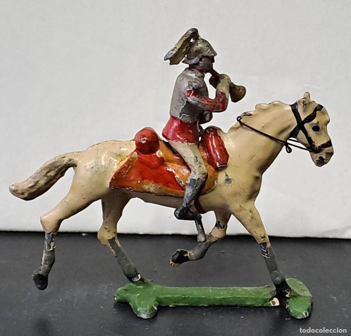 Juguetes Antiguos: SOLDADO DE PLOMO MONTADO A CABALLO A&Ntilde;OS 30 DE CASANELLAS, PINTADO A MANO. SOLDADOPLOM-34