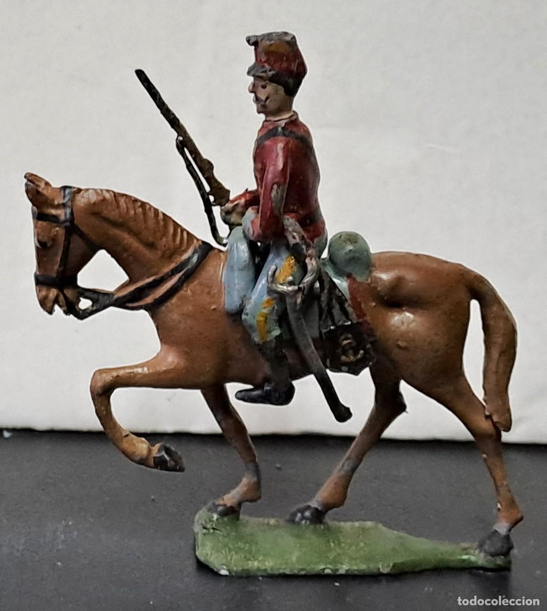 Juguetes Antiguos: SOLDADO DE PLOMO MONTADO A CABALLO A&Ntilde;OS 30 DE CASANELLAS, PINTADO A MANO. SOLDADOPLOM-37