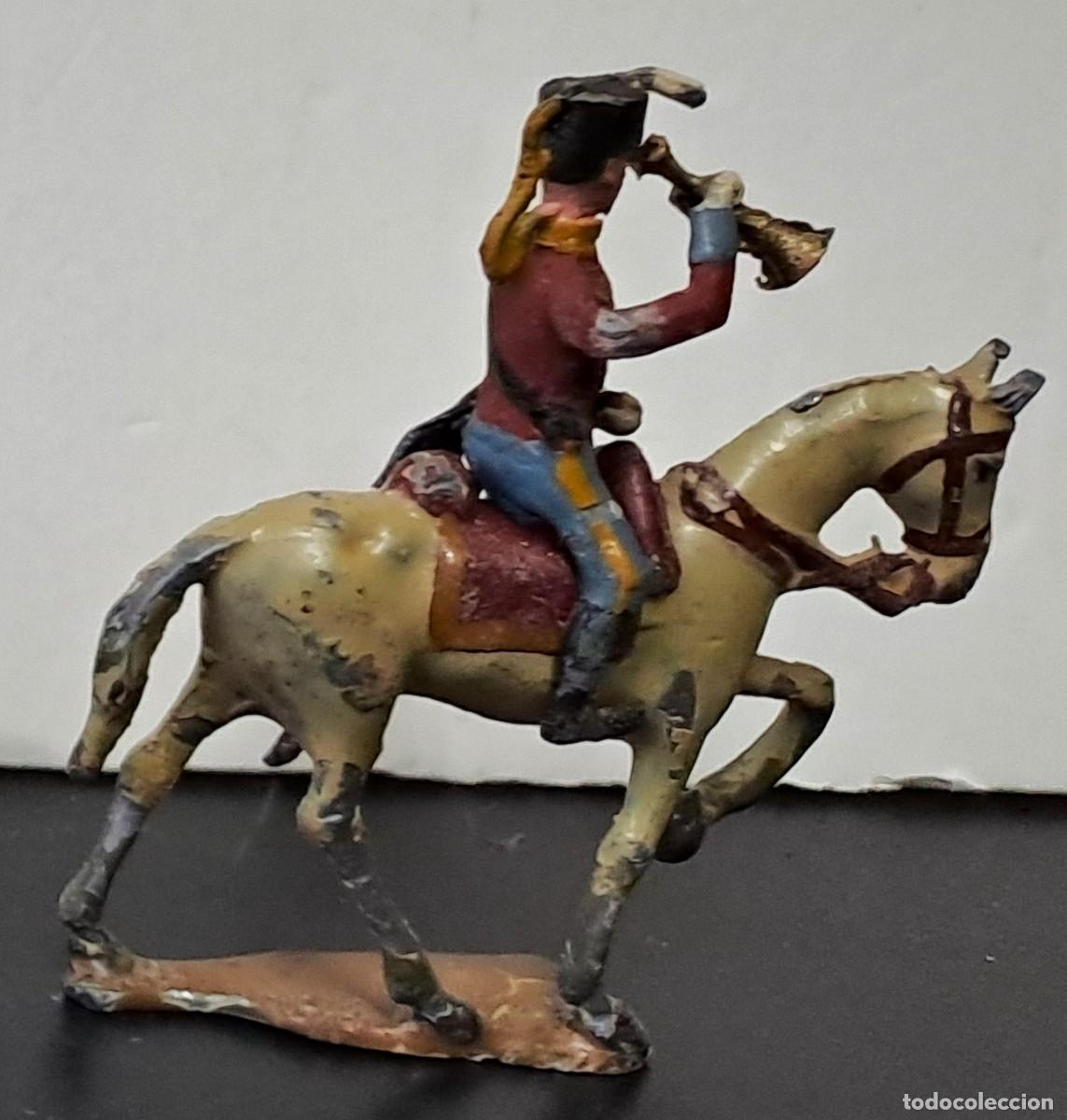 Juguetes Antiguos: SOLDADO DE PLOMO MONTADO A CABALLO A&Ntilde;OS 30 DE CASANELLAS, PINTADO A MANO. SOLDADOPLOM-42