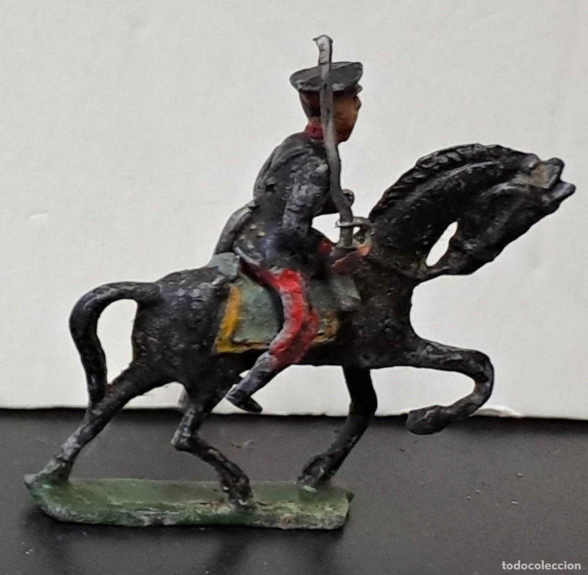 Juguetes Antiguos: SOLDADO DE PLOMO MONTADO A CABALLO A&Ntilde;OS 30 DE CASANELLAS, PINTADO A MANO. SOLDADOPLOM-45