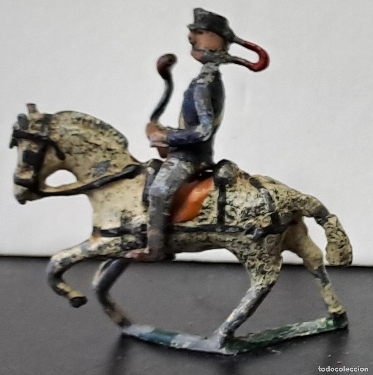 Juguetes Antiguos: SOLDADO DE PLOMO MONTADO A CABALLO A&Ntilde;OS 30 DE CASANELLAS, PINTADO A MANO. SOLDADOPLOM-50