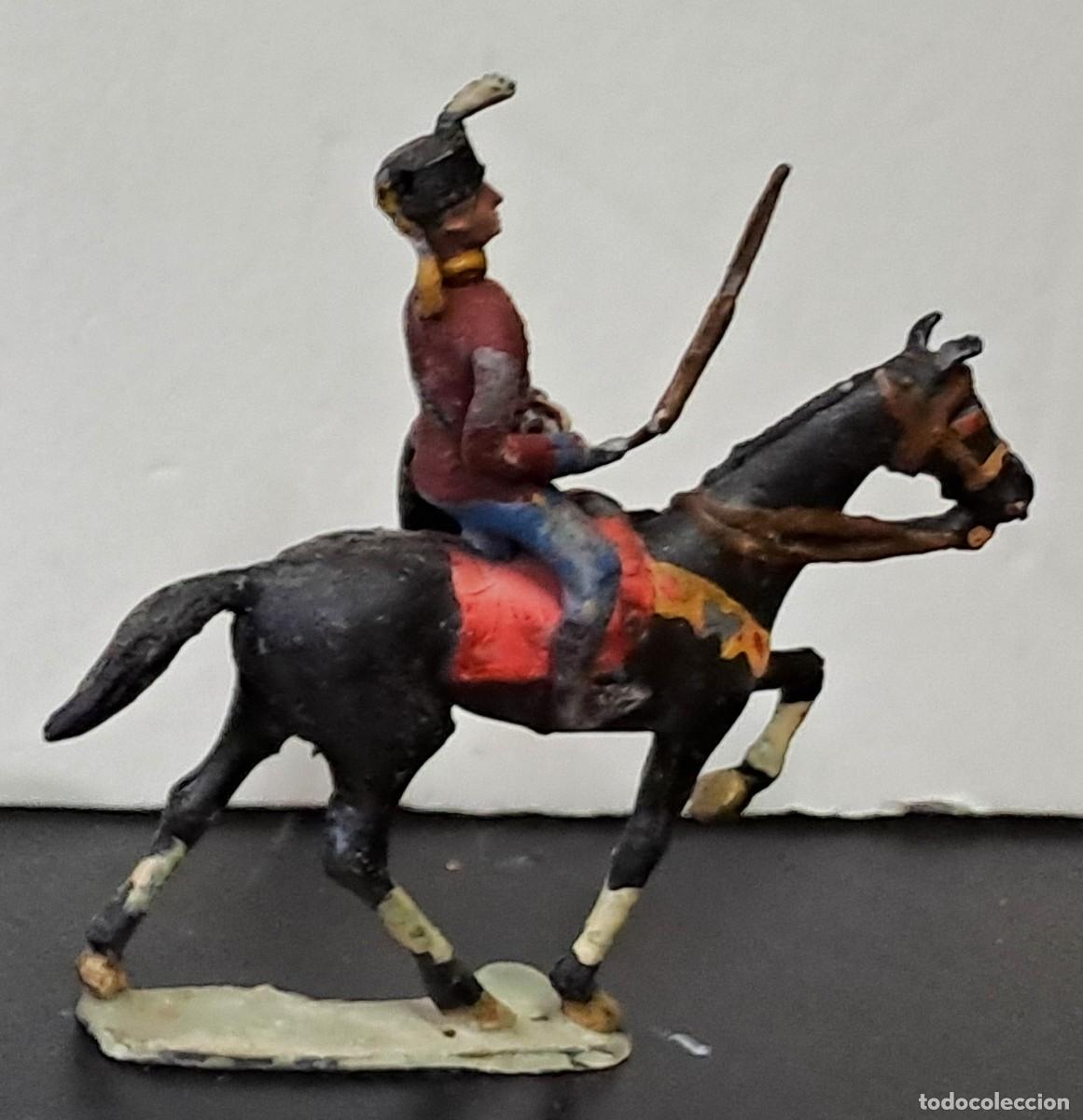 Juguetes Antiguos: SOLDADO DE PLOMO MONTADO A CABALLO A&Ntilde;OS 30 DE CASANELLAS, PINTADO A MANO. SOLDADOPLOM-54