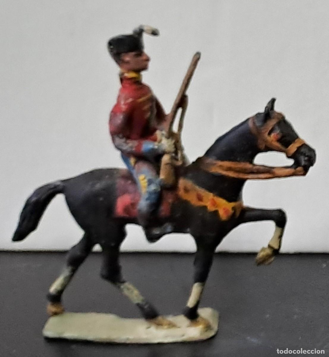 Juguetes Antiguos: SOLDADO DE PLOMO MONTADO A CABALLO A&Ntilde;OS 30 DE CASANELLAS, PINTADO A MANO. SOLDADOPLOM-56