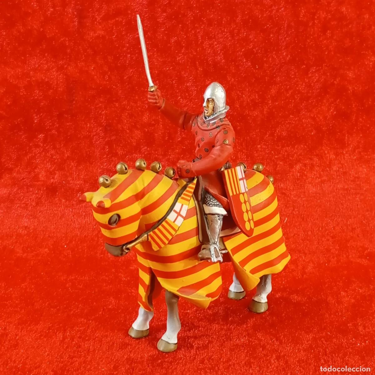 Juguetes Antiguos: FIGURA MINIATURA DE PLOMO -ALTAYA CABALLEROS EDAD MEDIA - CABALLERO ARAGON&Eacute;S - 105 X 85 MM / 84
