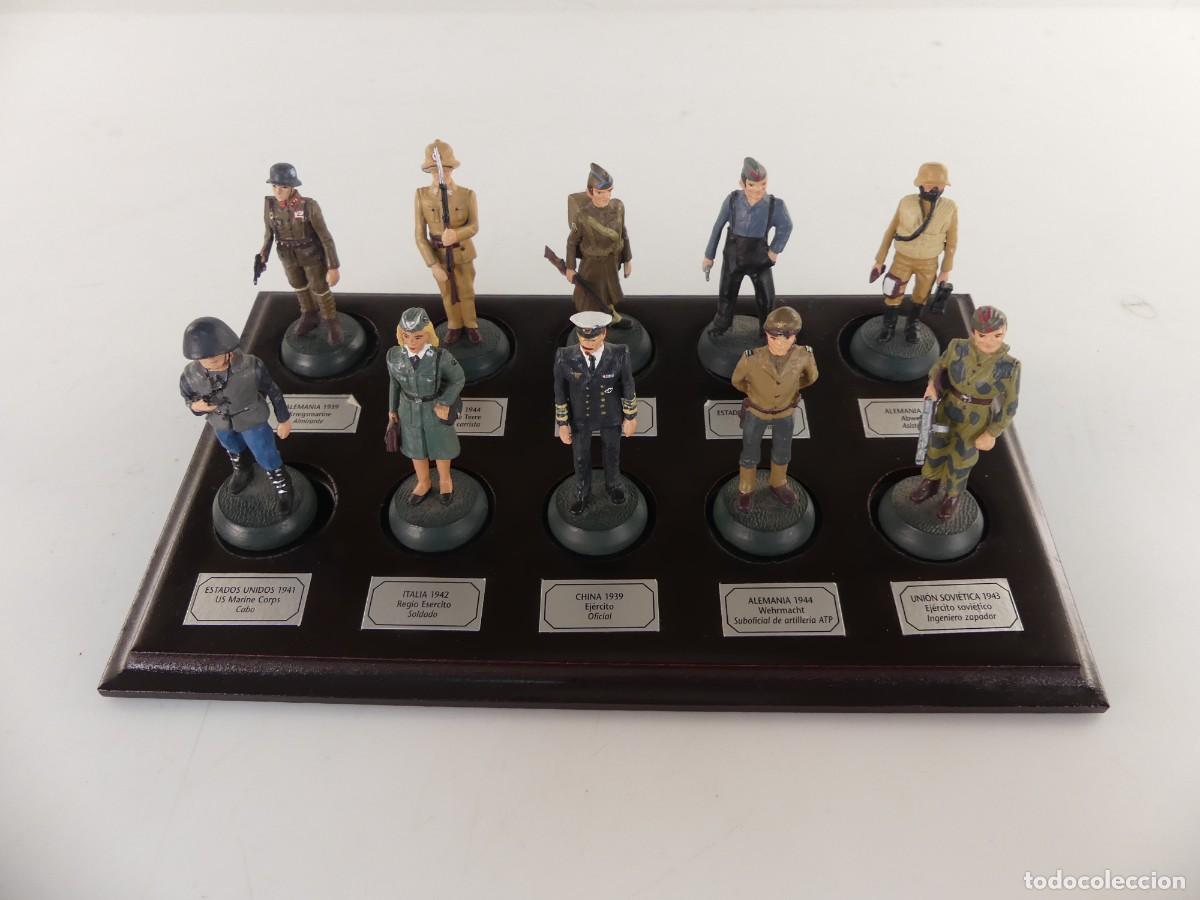 Jeux Anciens: COLECCION LOTE DE 10 SOLDADITOS DE PLOMO ALMIRALL PALOU CON SOPORTE