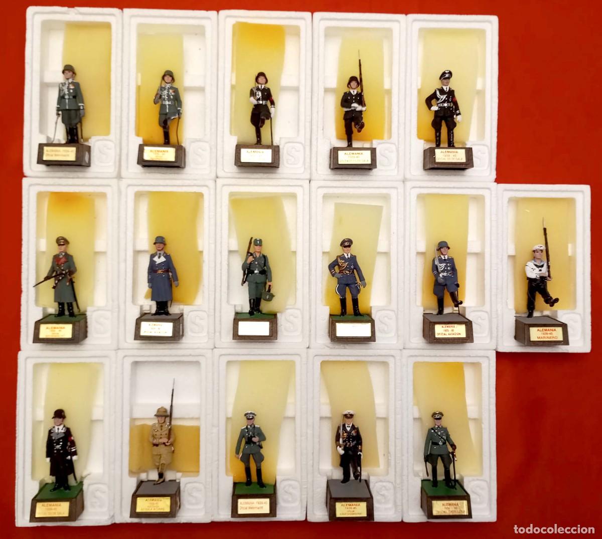 Juguetes Antiguos: SOLDAT. 16 SOLDADOS DE PLOMO DIFERENTES. ALEMANIA. NAZIS. AFRIKA KORPS. SS. WEHRMACHT. INFANTERIA.