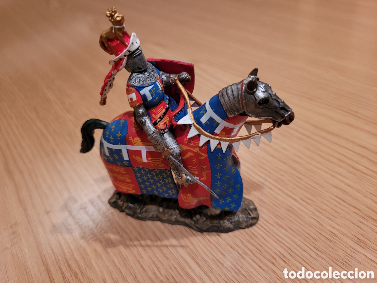 Juguetes Antiguos: FIGURA DE CABALLERO MEDIEVAL de DEL PRADO : EL PRINCIPE NEGRO, siglo XIV