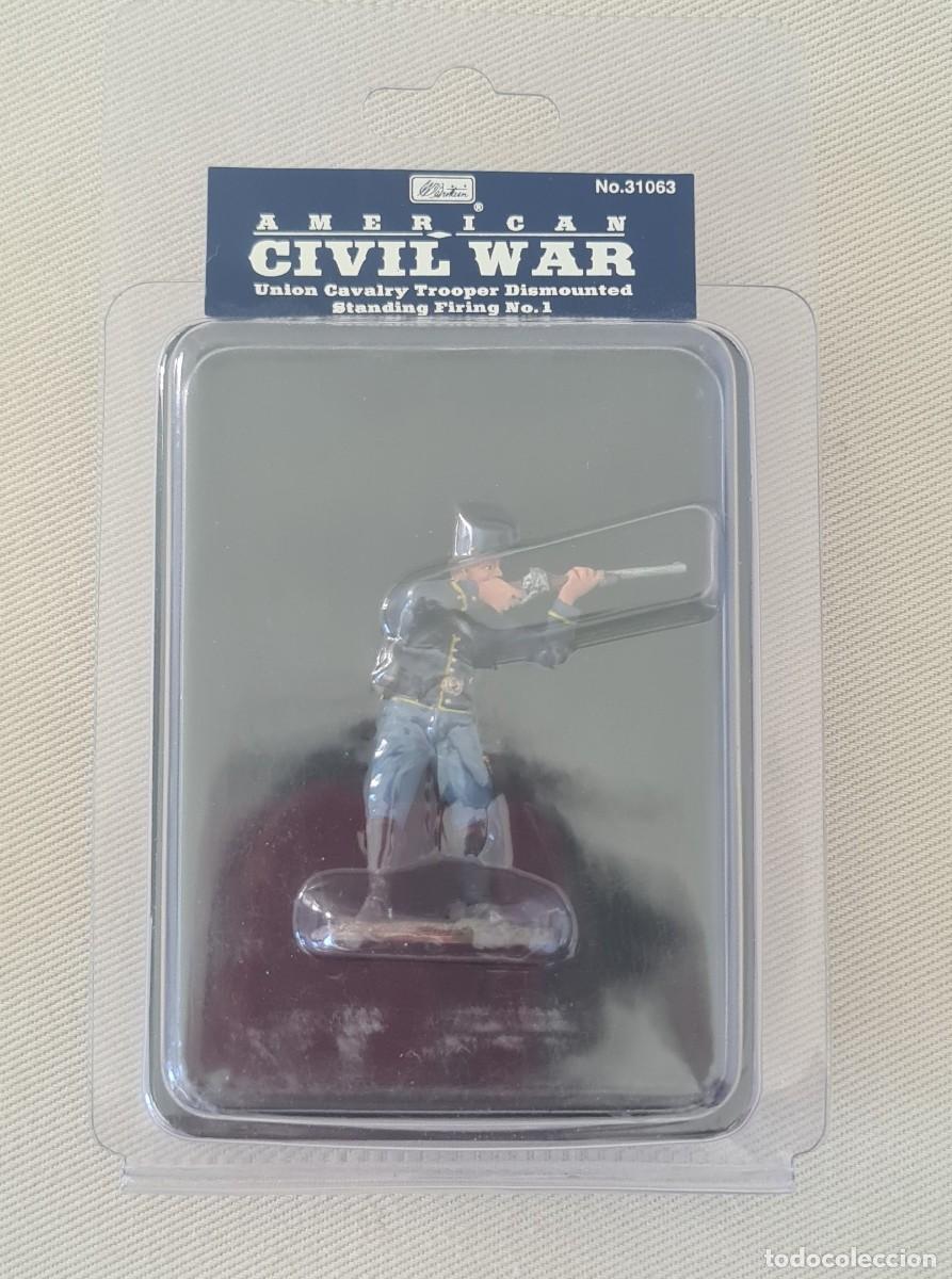 Juguetes Antiguos: W. BRITAIN ACW 31063 UNION CAVALRY TROOPER DISMOUNTED STANDING FIRING N&ordm; 1