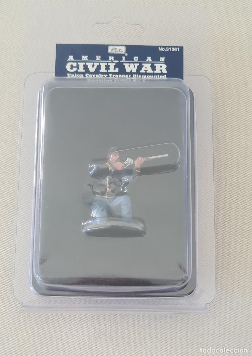 Juguetes Antiguos: W. BRITAIN ACW 31061 UNION CAVALRY TROOPER DISMOUNTED KNEELING FIRING N&ordm; 1