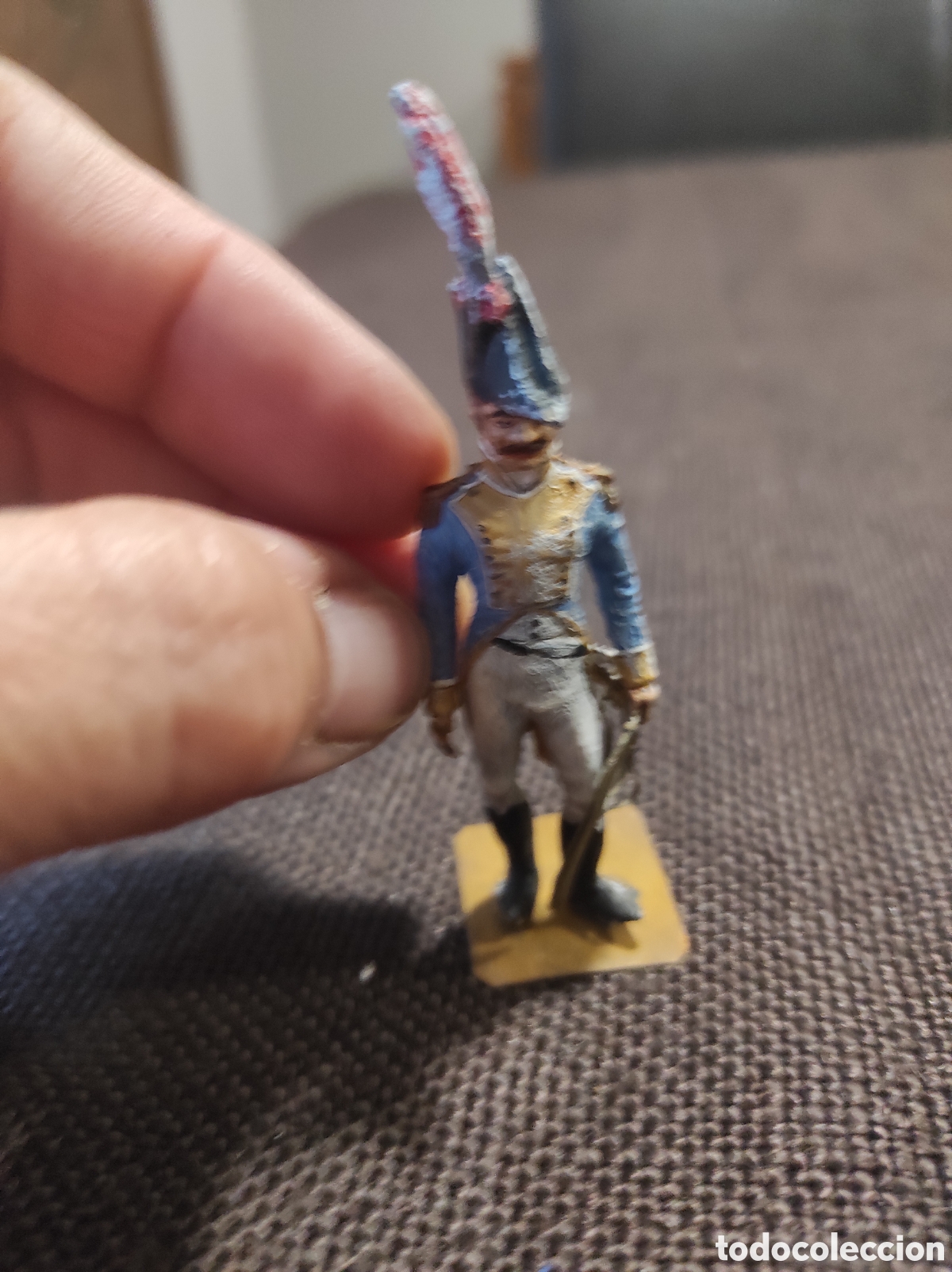 Juguetes Antiguos: Soldado de plomo pintado &ndash; Oficial Regimiento de Irlanda &ndash; Espa&ntilde;a 1807 &ndash; Infanter&iacute;a de L&iacute;nea