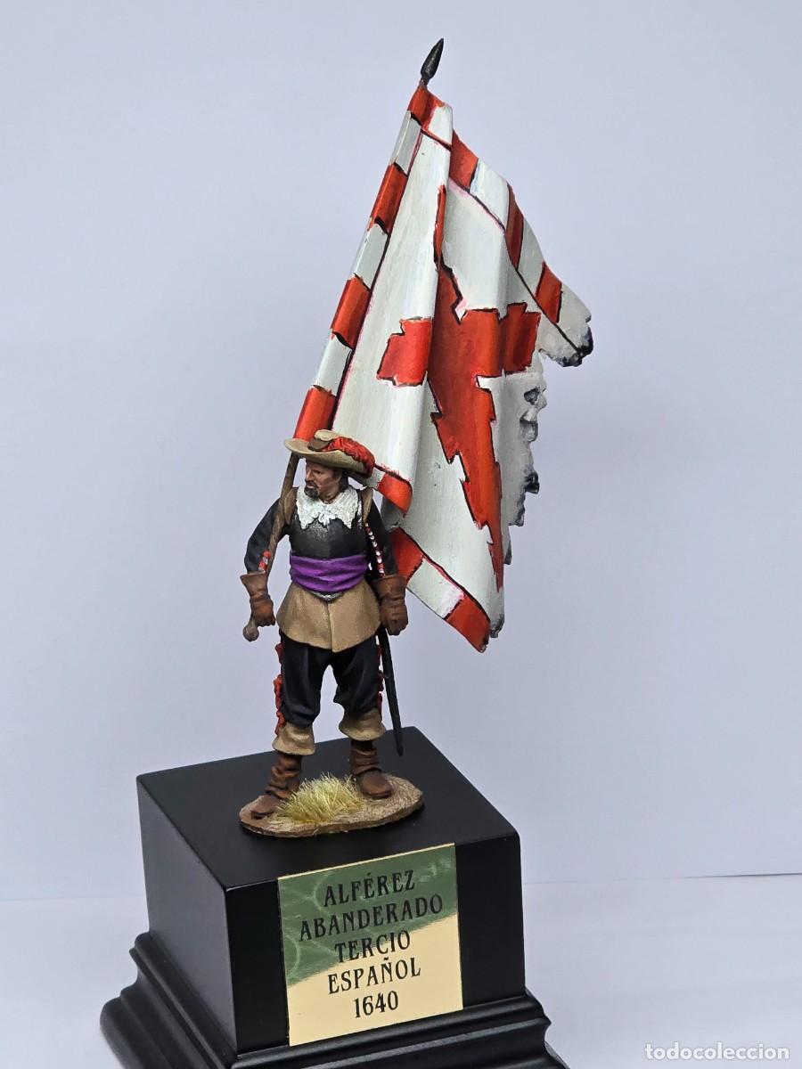 Juguetes Antiguos: Alferez Abanderado del Tercio Espa&ntilde;ol de 1640. Metal 54 mm Hidalgo Miniatura