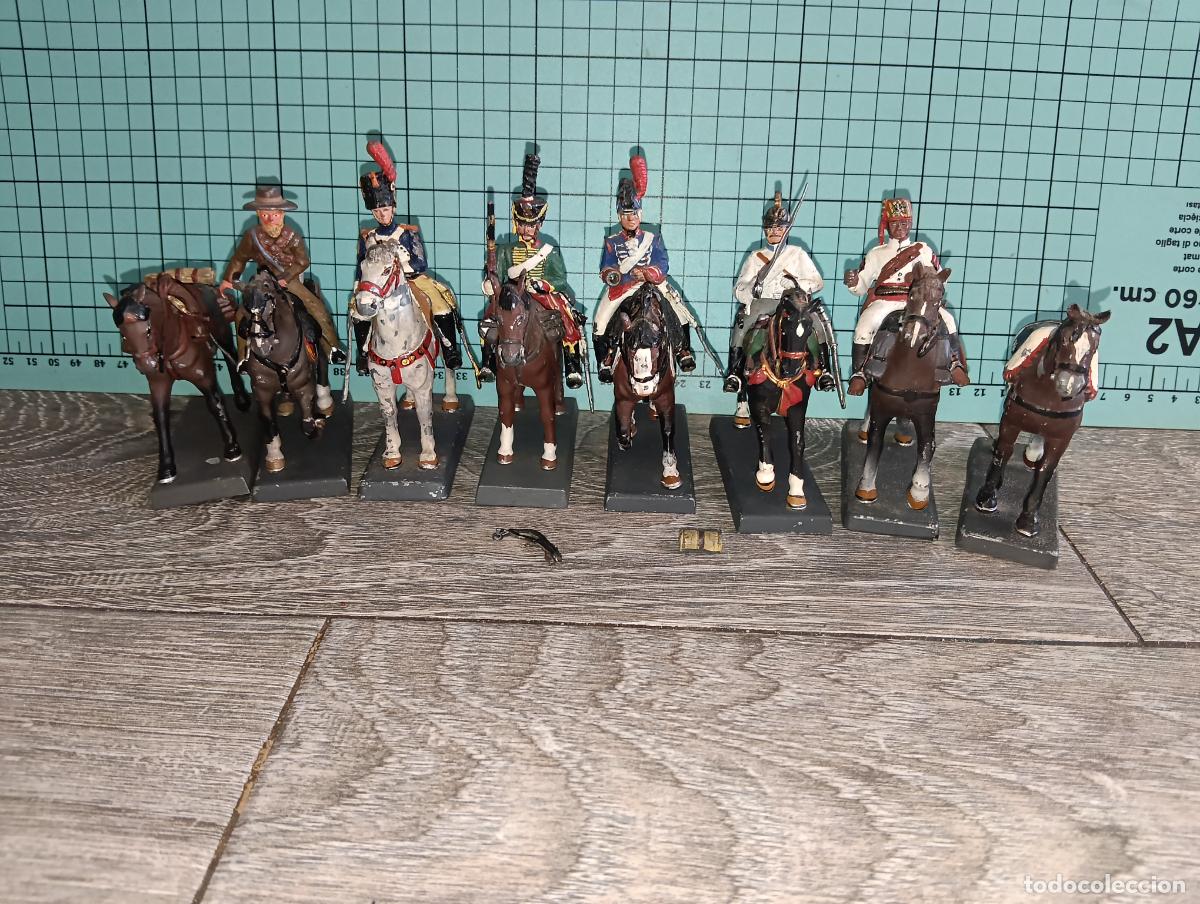 Juguetes Antiguos: Lote figuras plomo marca CASSANDRA - Infanter&iacute;a y Caballer&iacute;a Caballos Colecci&oacute;n hist&oacute;rica