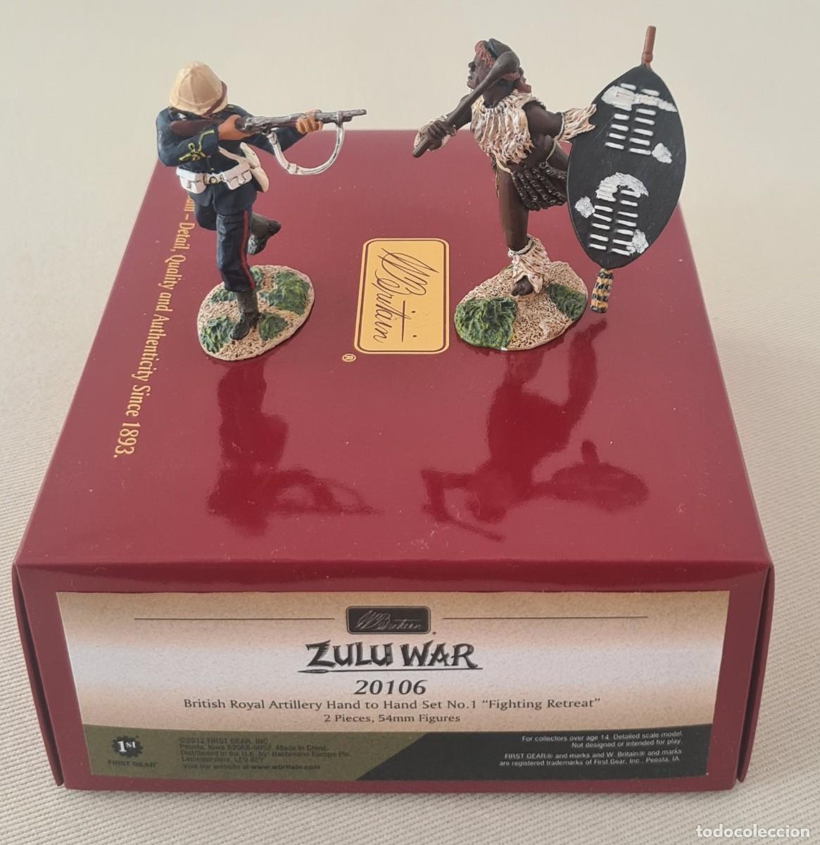 Altes Spielzeug: W. BRITAIN ZULU WAR REF. 20106 BRITISH ROYAL ARTILLERY HAND TO HAND SET N&ordm; 1 FIGHTING RETREAT NO K&C