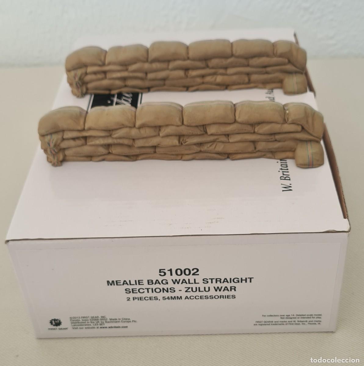 Altes Spielzeug: W. BRITAIN ZULU WAR 51002 MEALIE BAG WALL STRAIGHT SECTIONS (RETIRED) NO KING & COUNTRY
