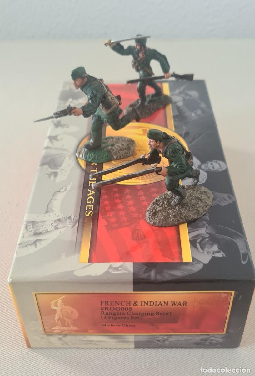 Jeux Anciens: CONTE COLLECTIBLES FRENCH & INDIAN WAR ROG008 RANGERS CHARGING SET N&ordm; 1 (RETIRED) no king & country